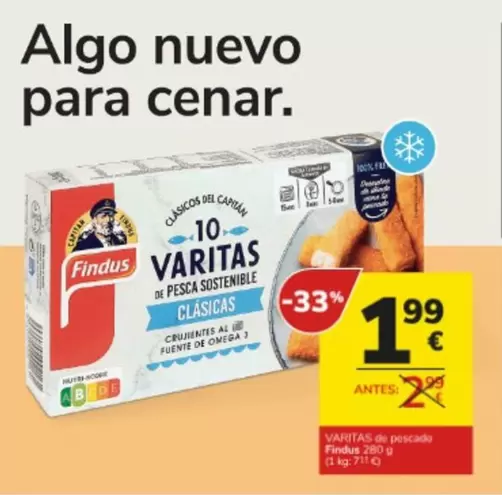 Oferta de Findus - Varitas De Pescado por 1,99€ en Consum