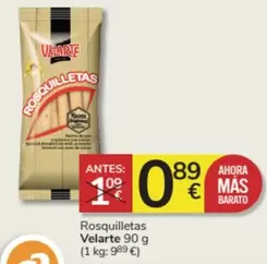 Oferta de Velarte - Rosquilletas por 0,89€ en Consum