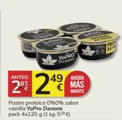 Oferta de Danone - Postre Proteico 0%0% Sabor Vainilla por 2,49€ en Consum