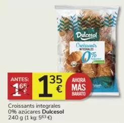 Oferta de Dulcesol - Croissants Integrales 0% Azucares por 1,35€ en Consum