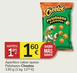 Oferta de Cheetos - Aperitivo Sabor Queso Pelotazos por 1,6€ en Consum