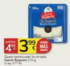 Oferta de García Baquero - Queso Semicurado Ya Cortado por 3,99€ en Consum