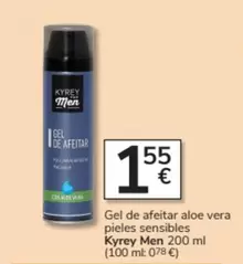 Oferta de Kyrey - Gel De Afeitar Aloe Vera Pieles Sensibles Men por 1,55€ en Consum