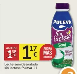 Oferta de Puleva - Leche Semidesnatada Sin Lactosa por 1,17€ en Consum