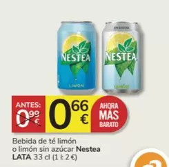 Oferta de Nestea - Bebida De Te Limon O Limon Sin Azucar por 0,66€ en Consum