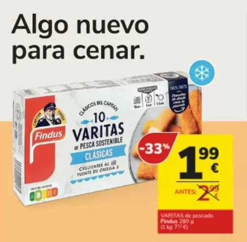 Oferta de Findus - Varitas De Pescado por 1,99€ en Consum