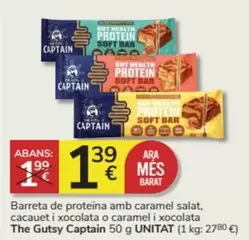 Oferta de Captain - Barreta De Proteina Amb Caramel Salat, Cacauet I Xocolata O Caramel I Xocolata por 1,39€ en Consum