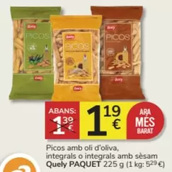 Oferta de Only - Picos Amb Oli D'oliva, Integrals O Integrals Amb Sesam por 1,19€ en Consum