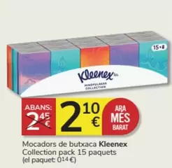 Oferta de Kleenex - Mocadors De Butxaca Collection Pack 15 Paquets por 2,1€ en Consum