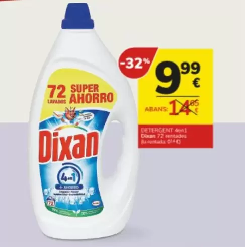 Oferta de Dixan - Detergent Azul por 9,99€ en Consum