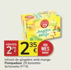 Oferta de Pompadour - Infuso De Gingebre Amb Mango 20 bossetes por 2,35€ en Consum