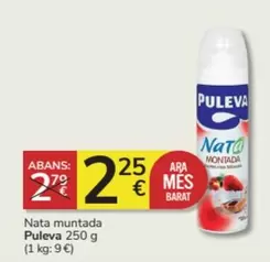 Oferta de Puleva - Nata Muntada por 2,25€ en Consum