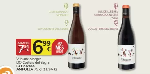 Oferta de Segre - Vi Blanc O Negre DO Costers Del por 6,99€ en Consum