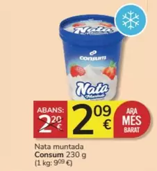 Oferta de Consum - Nata Muntada por 2,09€ en Consum