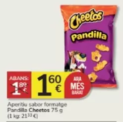 Oferta de Cheetos - Aperitiu Sabor Formatge Pandilla por 1,6€ en Consum