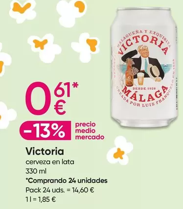 Oferta de Victoria - Cerveza En Lata por 0,61€ en Pepco