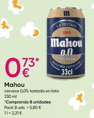 Oferta de Mahou - Cerveza 0,0% Tostada En Lata por 0,73€ en Pepco