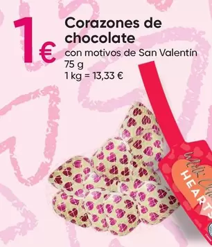 Oferta de San - Corazones De Chocolate por 1€ en Pepco