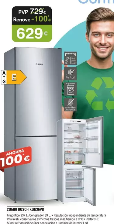 Oferta de Bosch - Combi Kgn59vld por 629€ en Milar