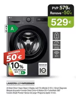 Oferta de LG - Lavadora F4wr5009a6m por 529€ en Milar