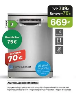 Oferta de Home - Lavavajillas Sms4emi06e por 669€ en Milar