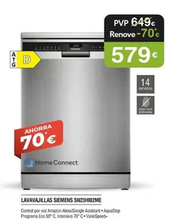 Oferta de Siemens - Lavavajillas S1223h102mf por 579€ en Milar