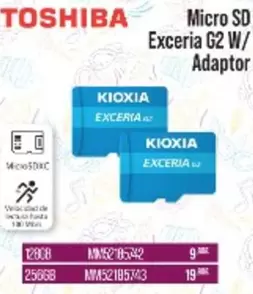 Oferta de Kioxia - Micro Sd Exceria G2 W/ Adaptor por 9€ en MR Micro