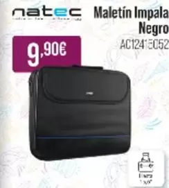 Oferta de Natec - Maletin Impala Negro por 9,9€ en MR Micro