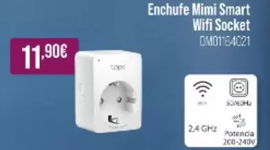 Oferta de Tapo - Enchufe Mimi Smart Wifi Socket DM01164C21  por 11,9€ en MR Micro