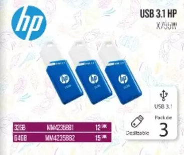 Oferta de HP - USB 3.1  por 12€ en MR Micro