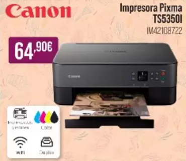 Oferta de Canon - Impresora Pixma  por 64,9€ en MR Micro