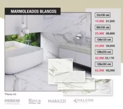 Oferta de Roca - Marmoleddes Blancos por 19,95€ en Chafiras