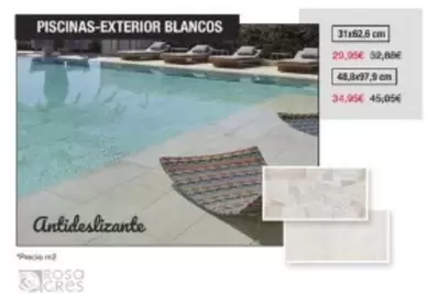 Oferta de Rosa Gres - Piscinas-Exterior Blancos por 29,95€ en Chafiras