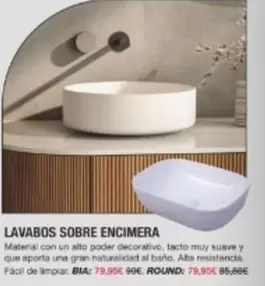 Oferta de Lavabos Sobre Encimera por 79,95€ en Chafiras