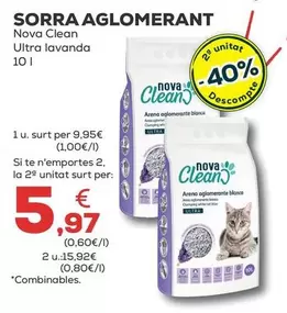 Oferta de Nova Clean - Arena Aglomerante por 9,95€ en Kiwoko