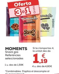 Oferta de Moments - Snack Perro por 1,59€ en Kiwoko