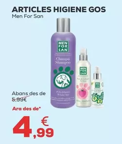 Oferta de Men For San - Articulos Higiene Perros por 4,99€ en Kiwoko