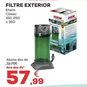 Oferta de Eheim - Filtro Exterior  por 57,99€ en Kiwoko