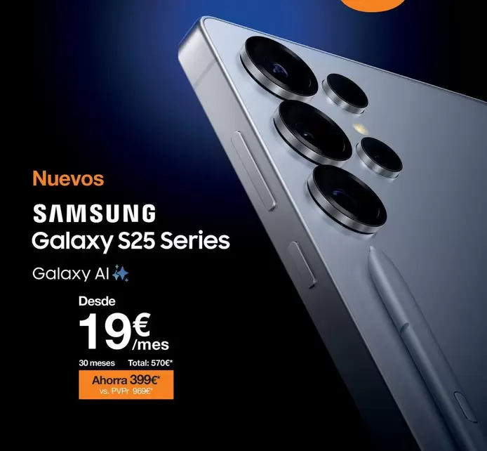 Oferta de Samsung - Galaxy S25 Series por 570€ en Orange