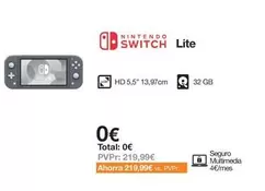 Oferta de Nintendo SWITCH  - Lite en Orange