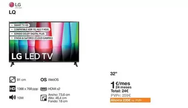 Oferta de LG - Smart Tv Hd en Orange