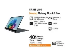 Oferta de Samsung - Nuevo Galaxy Book5 Pro por 1200€ en Orange