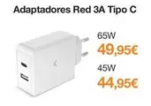 Oferta de Adaptadores Red 3a Tipo C por 44,95€ en Orange