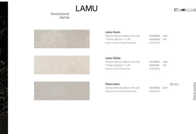 Oferta de Lamu Acero Revestimiento  en Porcelanosa