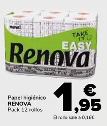 Oferta de Renova - Papel Higienico por 1,95€ en Supeco