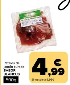 Oferta de Sabor Blancus - Pétalos De Jamón Curado  por 4,99€ en Supeco