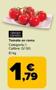 Oferta de Tomate En Rama por 1,79€ en Supeco