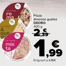 Oferta de Deoro - Pizza Diversos Gustos por 1,99€ en Supeco