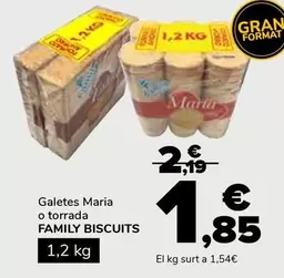 Oferta de Family Biscuits - Galletas Maria O Torrada por 1,85€ en Supeco