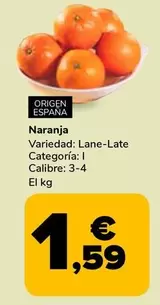 Oferta de Naranja por 1,59€ en Supeco